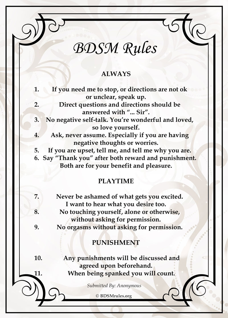 BDSM Rules