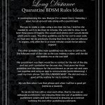 Quarantine BDSM Rule Ideas by BiggRick