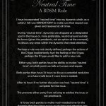 BDSM Rule for Neutral Time Conflict Resolution