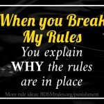 BDSM Rule Punishment Alternative